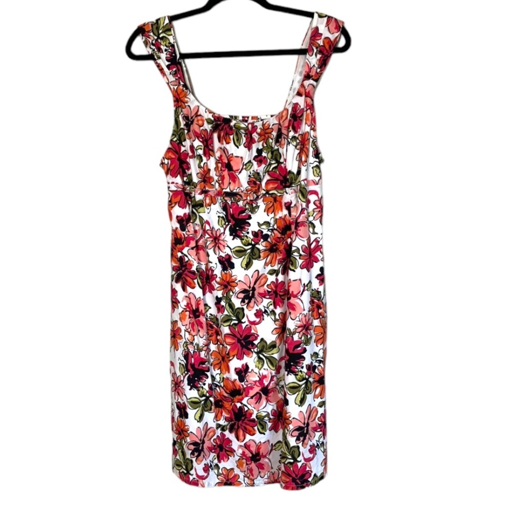 Reitmans Floral Midi Dress - Pink, Orange, Green
